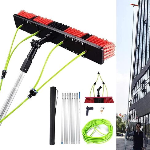 39ft Window Cleaning Pole Kit - Water Fed Brush with 12m Hose for Conserva & High Reach Cleaning, Perfect for Home & Professal Use in Kuwait