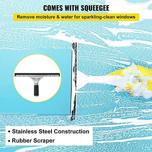 Glass Cleaning Brush Household Water Supply Telescopic Pole Kit Solar Panel Rotating Brush Solar Photovoltaic Panels，Solar Panel Cleaning Brush with 12 Ft Aluminum Telesc in Kuwait