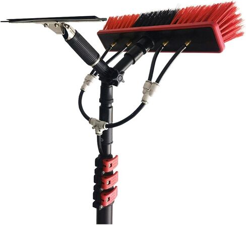 Glass Cleaning Brush Household Water Supply Telescopic Pole Kit Solar Panel Rotating Brush Solar Photovoltaic Panels，Solar Panel Cleaning Brush with 12 Ft Aluminum Telesc in Kuwait