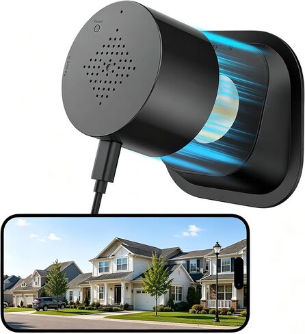 Septekon 2 Pack 2K Window Security Camera with No-Drill 18° Tilt Angle Mount, Dual-Band 2.4GHz & 5GHz WiFi, Indoor Camera for Outdoor Monitoring, Color Night Vision, AI Human Detection, Black in Kuwait