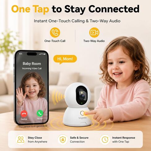 4K Indoor Cameras for Home Security, Pet Camera with Phone App, Indoor Security Camera with AI Human & Pet Detection, 360° Pan Tilt, Auto Tracking, Color Night Vision, Two-Way Audio, Works with Alexa in Kuwait