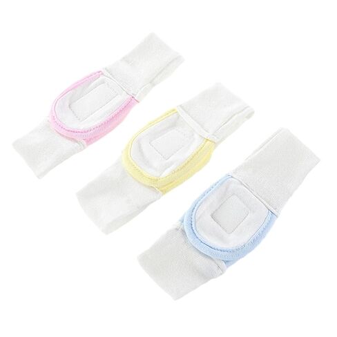 3pcs Adjustable Diaper Fixing Tape Cotton Stretchable Belt for Boys and Soft Comfortable Reusable Diaper Strips in Blue Yellow Pink in Kuwait