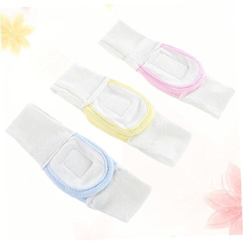 3pcs Adjustable Diaper Fixing Tape Cotton Stretchable Belt for Boys and Soft Comfortable Reusable Diaper Strips in Blue Yellow Pink in Kuwait