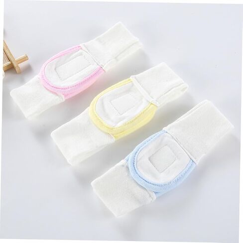 3pcs Adjustable Diaper Fixing Tape Cotton Stretchable Belt for Boys and Soft Comfortable Reusable Diaper Strips in Blue Yellow Pink in Kuwait