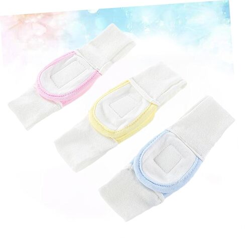 3pcs Adjustable Diaper Fixing Tape Cotton Stretchable Belt for Boys and Soft Comfortable Reusable Diaper Strips in Blue Yellow Pink in Kuwait