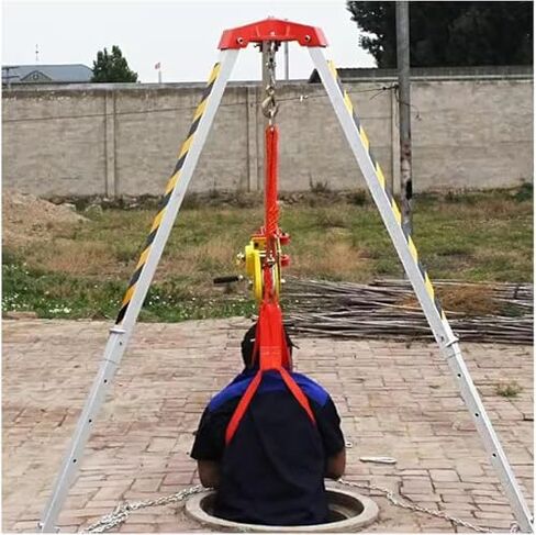 Rescue Tripod with Retractable Legs, Fall Protection for Confined Space & Deep Well Safety, Emergency Lifting Equipment, Durable & Portable Rescue Tool in Kuwait