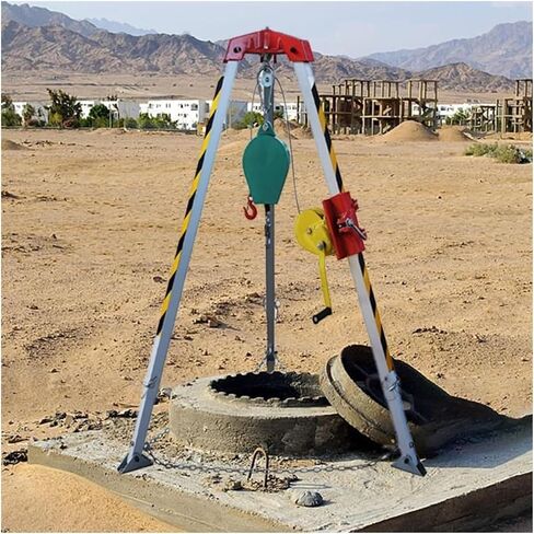 Adjustable Emergency Rescue Tripod Kit for Confined Space Safety & Manhole Operations - Heavy-Duty Stability, Quick Setup, Ideal for Rescue Teams in Kuwait