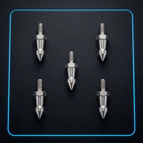 Kisangel 5pcs Camera Tripod Spike Feet, 1/4 Inch Stainless Steel Threaded Tripod Support Spikes, Universal Non Slip Leg Support Studs for Camera Stand in Kuwait