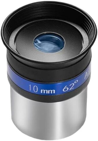 10mm 62° Aspherical Telescope Eyepiece, 1.25" Interface, Wide Field of View Telescope Accessory for Astronomy Observation (Black) in Kuwait