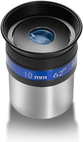 10mm 62° Aspherical Telescope Eyepiece, 1.25" Interface, Wide Field of View Telescope Accessory for Astronomy Observation (Black) in Kuwait