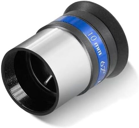 10mm 62° Aspherical Telescope Eyepiece, 1.25" Interface, Wide Field of View Telescope Accessory for Astronomy Observation (Black) in Kuwait