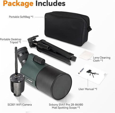 SVBONY SV41pro Mak Spotting Scopes Bundle SC001 WiFi Spotting Scope Camera in Kuwait