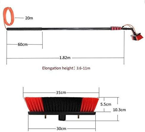 Glass Cleaning Brush Household Water Supply Telescopic Pole Kit Solar Panel Rotating Brush Solar Photovoltaic Panels，Window Cleaning Rod, Telescopic Brush, Solar Panel Cl in Kuwait