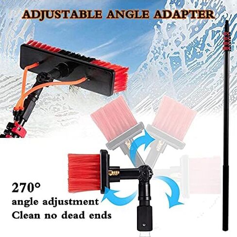 Glass Cleaning Brush Household Water Supply Telescopic Pole Kit Solar Panel Rotating Brush Solar Photovoltaic Panels，Window Cleaning Rod, Telescopic Brush, Solar Panel Cl in Kuwait