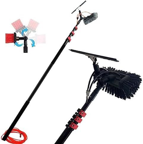 Telescopic Window Cleaning Brush, 12ft Extendable Pole with 50cm Rotating Head for Solar Panel, Photovoltaic Panel, Glass & Household Cleaning in Kuwait