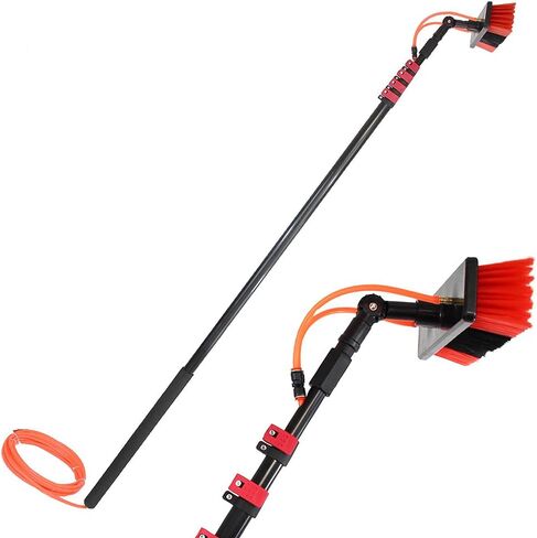 Glass Cleaning Brush Household Water Supply Telescopic Pole Kit Solar Panel Rotating Brush Solar Photovoltaic Panels，Window Cleaning Rod, Telescopic Brush, Solar Panel Cl in Kuwait