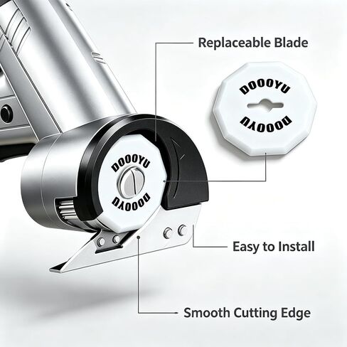 DOOOYU 2 PCS Ceramic Rotary Replacement Blades for Worx Zipsnip | Cardboard Cutter Electric Blade For Fanttik C10, Anti-Static Rust-Free Sharp Cutting in Kuwait