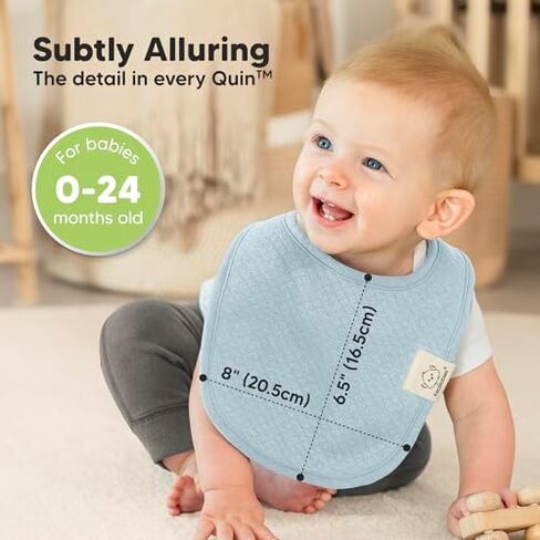 KeaBabies 8-Pack Baby Bibs for Baby Girls and 8-Pack Baby Bandana Bibs - Cotton Teething and Drool Catcher, Soft and Absorbent in Kuwait