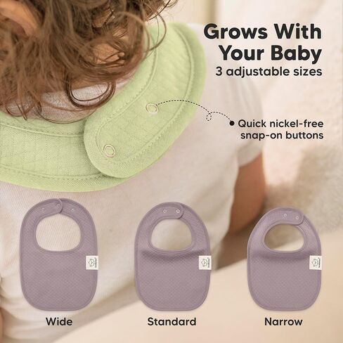KeaBabies 8-Pack Baby Bibs for Baby Girls and 8-Pack Baby Bandana Bibs - Cotton Teething and Drool Catcher, Soft and Absorbent in Kuwait