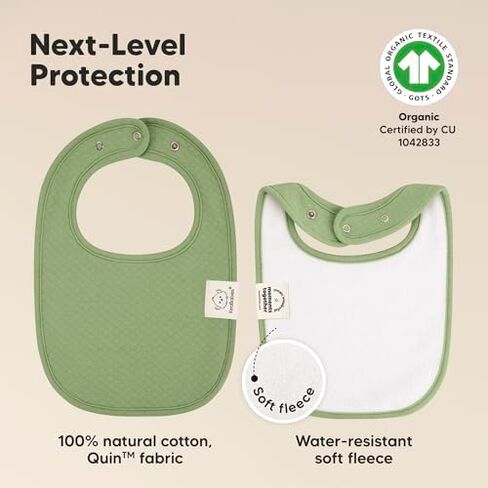 KeaBabies 8-Pack Baby Bibs for Baby Girls and 8-Pack Baby Bandana Bibs - Cotton Teething and Drool Catcher, Soft and Absorbent in Kuwait