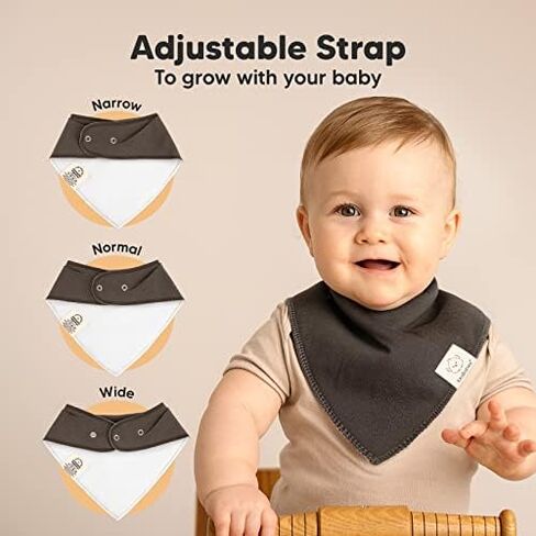 KeaBabies 8-Pack Baby Bibs for Baby Girls and 8-Pack Baby Bandana Bibs - Cotton Teething and Drool Catcher, Soft and Absorbent in Kuwait
