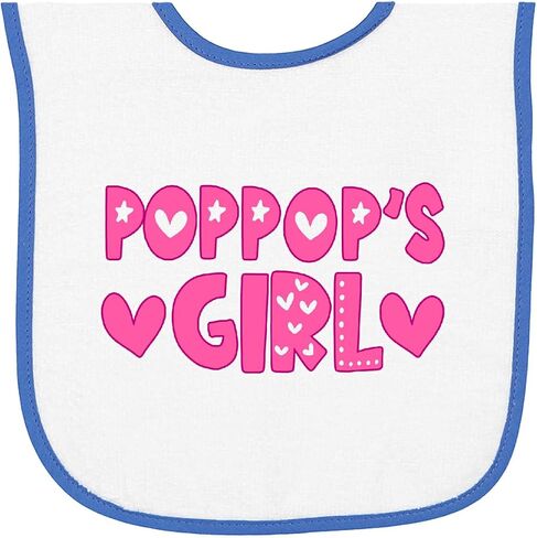 inktastic Pop Pop's Girl Gift Baby Terry Cloth Bib in Kuwait