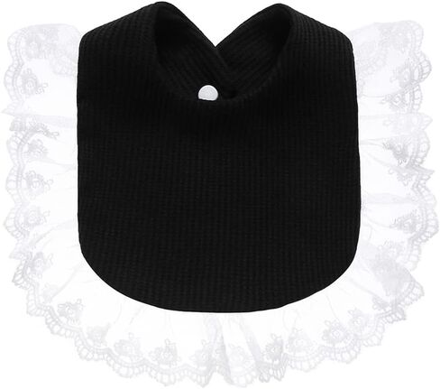 Surakey Baby Muslin Bandana Teething Bibs, Drool Lace Bibs for Newborn - Black in Kuwait