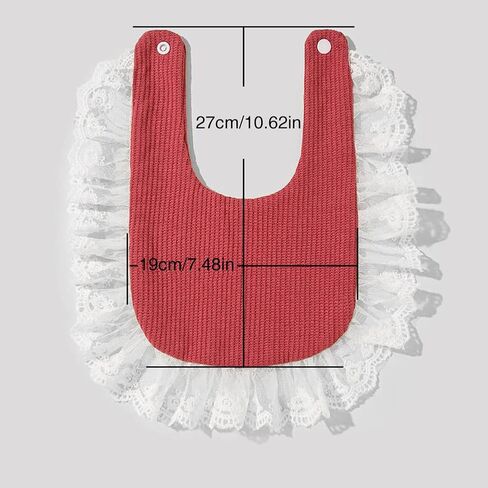 Surakey Baby Muslin Bandana Teething Bibs, Drool Lace Bibs for Newborn - Black in Kuwait
