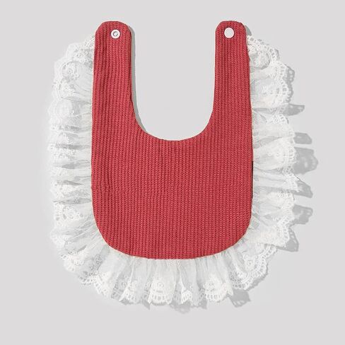 Surakey Baby Muslin Bandana Teething Bibs, Drool Lace Bibs for Newborn - Black in Kuwait