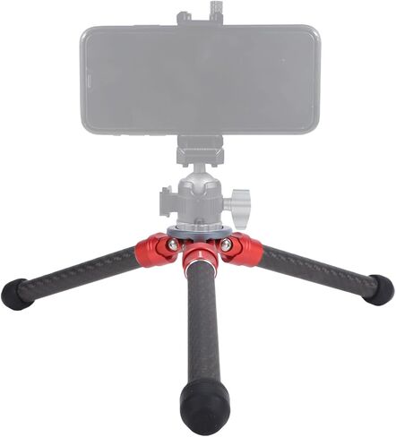 Yoidesu Tabletop Tripod, Lightweight Carbon Fiber Aluminum Alloy Desktop Tripod with 1/4 3/8 Inch Screw Mounting Plate, for Camera Phone Projector Microphone Fill Light in Kuwait
