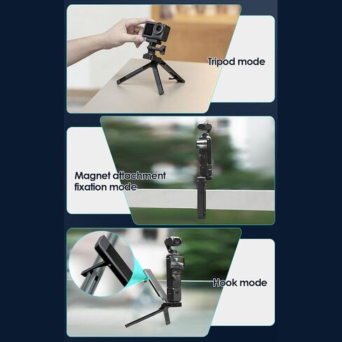 Universal Magnetic Tripod Mount, Adjustable Aluminum Alloy Foldable Mount, Portable Aluminum Tripod with Adjustable Angle Built in Magnet for 3 Action 5 ACEPRO in Kuwait