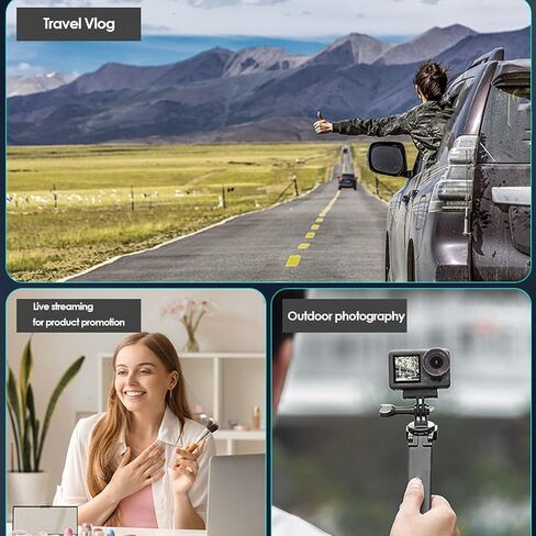 Universal Magnetic Tripod Mount, Adjustable Aluminum Alloy Foldable Mount, Portable Aluminum Tripod with Adjustable Angle Built in Magnet for 3 Action 5 ACEPRO in Kuwait