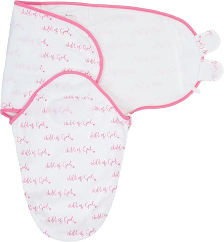 LollyBanks Swaddle Sacks, 100% Cotton Baby Girls Sleep Sack, 3-6 Months Swaddle for Girls with Easy Change Zipper, Newborn Sleep Bag Nursery Swaddling Blankets (Pink Peony Print) in Kuwait