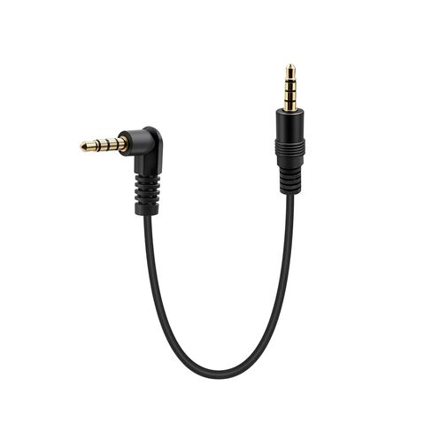 3.5mm Male to Male Microphone Attenuator Cable, TRS Line-in to Mic-Level Adapter Cable Suitable for DSLR & HDSLR Cameras, Gold-Plated Connectors, Straight & Right Angle, 8" in Kuwait