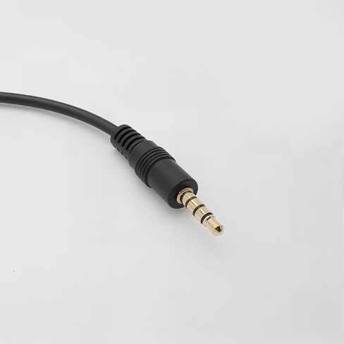 3.5mm Male to Male Microphone Attenuator Cable, TRS Line-in to Mic-Level Adapter Cable Suitable for DSLR & HDSLR Cameras, Gold-Plated Connectors, Straight & Right Angle, 8" in Kuwait