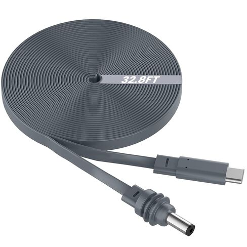 Starlink Mini USB C to DC Power Cable 32.8FT/10M,100W Flat USB Type-C to DC5521 Power Cord for Starlink Mini, Weather-Resistant Outdoor Cable, Works with 100W+ PD Power Bank and PD Charger in Kuwait