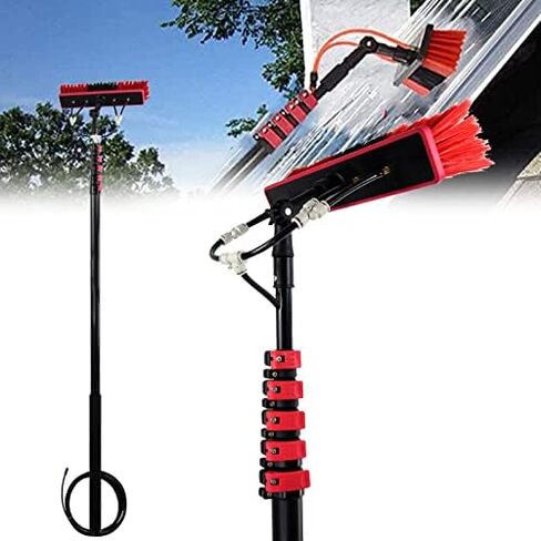 Glass Cleaning Brush Household Water Supply Telescopic Pole Kit Solar Panel Rotating Brush Solar Photovoltaic Panels，Photovoltaic and Solar Panels Cleaning Brush, 3.6-10. in Kuwait