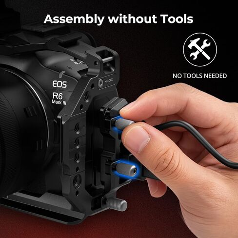 SMALLRIG Black Mamba Camera Cage for Canon R5 Mark II+ Cable Clamp for HDMI & USB-C in Kuwait
