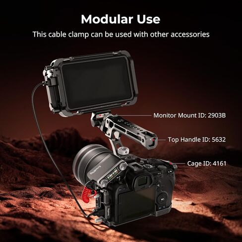 SMALLRIG Black Mamba Camera Cage for Canon R5 Mark II+ Cable Clamp for HDMI & USB-C in Kuwait
