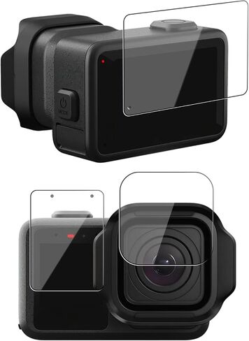 for GoPro MISSION 1 PRO/MISSION 1 Tempered Glass Screen Protector, 3-Piece Set: Front Screen + Lens + Rear Screen, 9H Hardness Anti-Scratch, Bubble-Free HD Clarity in Kuwait