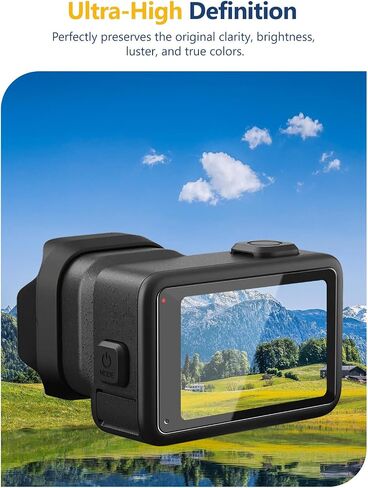 for GoPro MISSION 1 PRO/MISSION 1 Tempered Glass Screen Protector, 3-Piece Set: Front Screen + Lens + Rear Screen, 9H Hardness Anti-Scratch, Bubble-Free HD Clarity in Kuwait