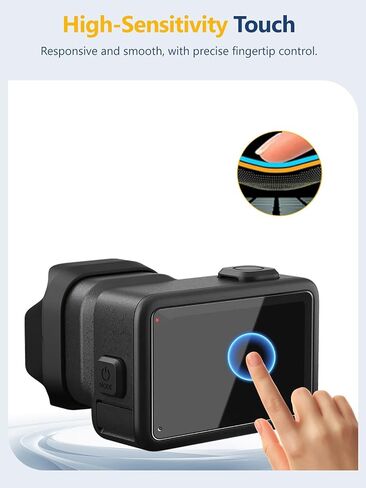 for GoPro MISSION 1 PRO/MISSION 1 Tempered Glass Screen Protector, 3-Piece Set: Front Screen + Lens + Rear Screen, 9H Hardness Anti-Scratch, Bubble-Free HD Clarity in Kuwait