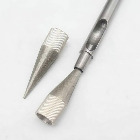 VIGAN Emery Round Hole Punch Polisher Grinder DIY Leather Punch Sharpening Tool Manual Polishing Tool Leather Craft Hollow Hole in Kuwait