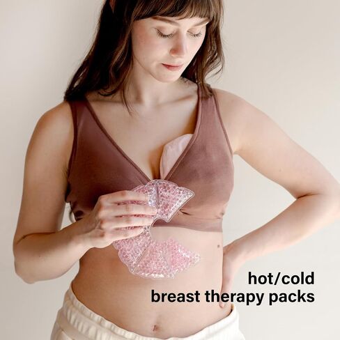 Motherhood Maternity Breastfeeding Essentials Kit – New Mom Gift Set with Nipple Pads, Nursing Pads & Breast Therapy Packs, Postpartum Care Bundle for Pumping & Nursing in Kuwait