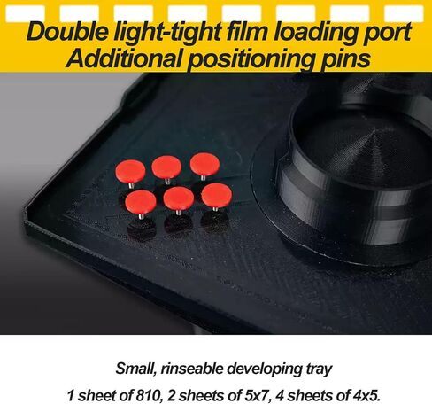 Electric Home Film Developing Kit, Darkroom Film Developing Tray with Automatic Rocking Base, Fits 810, 5x7, 4x5, 11x14 Photo Sheets, for Photography Enthusiasts in Kuwait