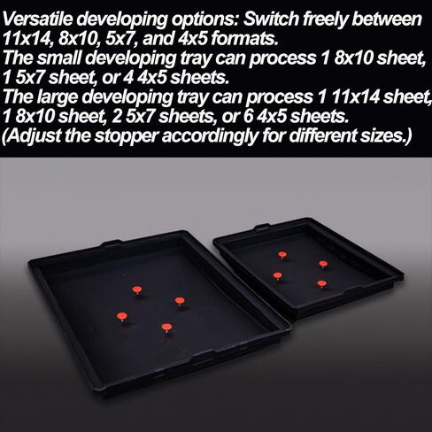 Electric Home Film Developing Kit, Darkroom Film Developing Tray with Automatic Rocking Base, Fits 810, 5x7, 4x5, 11x14 Photo Sheets, for Photography Enthusiasts in Kuwait