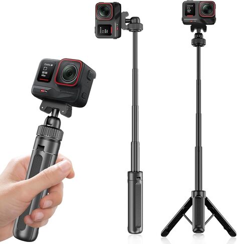 Magnetic Quick Release Mini Tripod Stand for Insta ACE/ACEPRO/ACE PRO2 / X4 / X5, Extendable Selfie Stick Extension Rod for Insta 360 Ace Pro and Ace Pro 2 Accessories in Kuwait