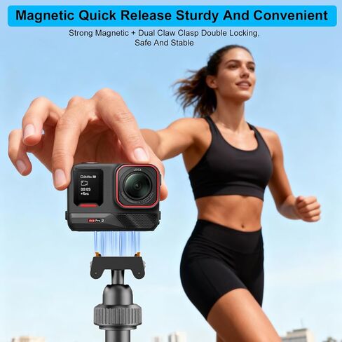 Magnetic Quick Release Mini Tripod Stand for Insta ACE/ACEPRO/ACE PRO2 / X4 / X5, Extendable Selfie Stick Extension Rod for Insta 360 Ace Pro and Ace Pro 2 Accessories in Kuwait