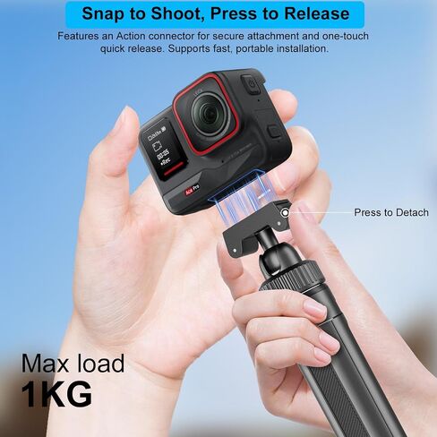 Magnetic Quick Release Mini Tripod Stand for Insta ACE/ACEPRO/ACE PRO2 / X4 / X5, Extendable Selfie Stick Extension Rod for Insta 360 Ace Pro and Ace Pro 2 Accessories in Kuwait