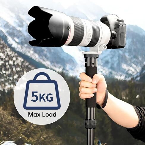 Manbily A-888 Camera Monopod, Length 32cm - 156cm, Aluminum Monopods for Cameras 7 Sections, Compact Travel Portable Selfie Stick for DSLR Smartphone Concert Festival in Kuwait